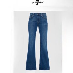 7 For All Mankind Indigo Wide Leg Jeans